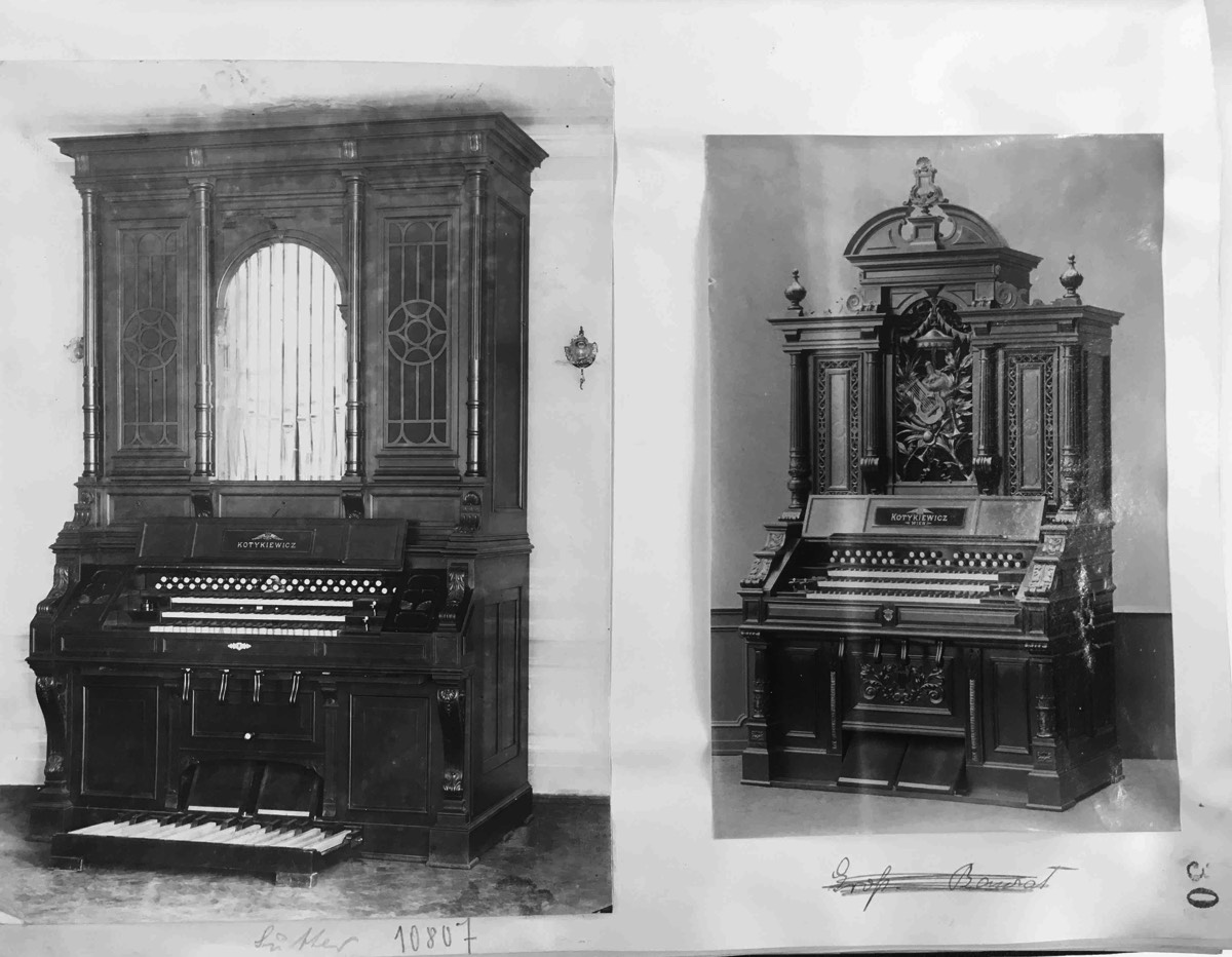 Links: 10807, 20 (!!) Spiele plus 2 Spiele Zinnpfeifen, Percussion, Prologement Automat, großes Prologement, Pedal, Motor am 19.10.1918 an Stanislaus Sutter, Wien, 6. Bezirk.